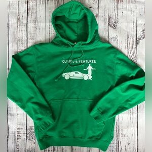 Unofficial Doug DeMuro Quirks And Features Hoodie Green/White Unsiex Adult SizeS